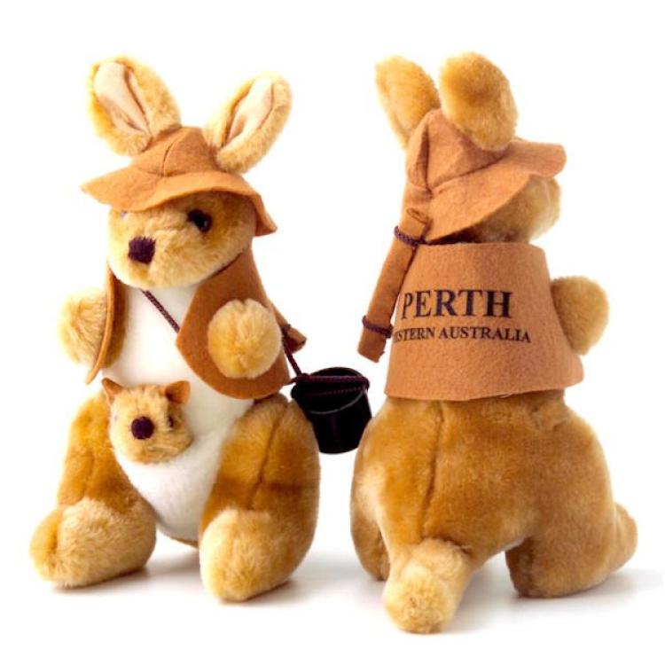 Känguru mit Joey in Swag 'Perth' Stofftier, 25 cm